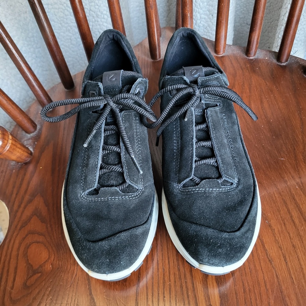 ECCO Exostrike Shoes Womens 9-9.5 EU 41 Black Suede Leather Phorene Hiking Walk - Picture 2 of 11